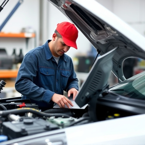 auto technician working
