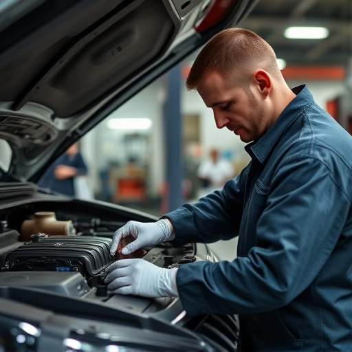 auto technician working
