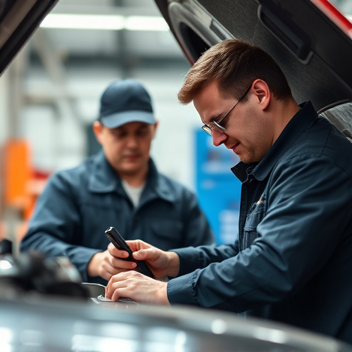 auto technician working