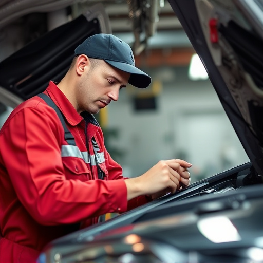 auto technician working