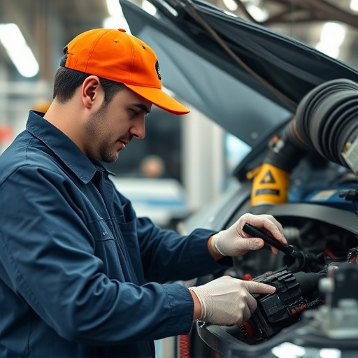 auto technician working