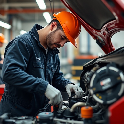 auto technician working