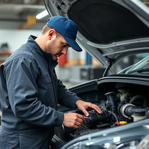 auto technician working