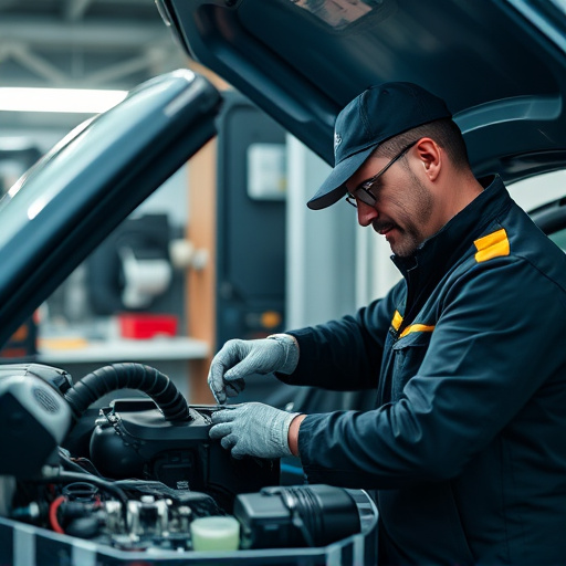 auto technician working