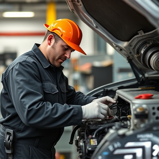 auto technician working