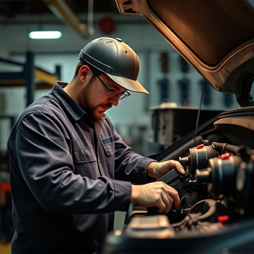 auto technician working