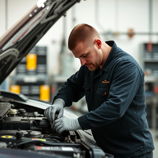 auto technician working