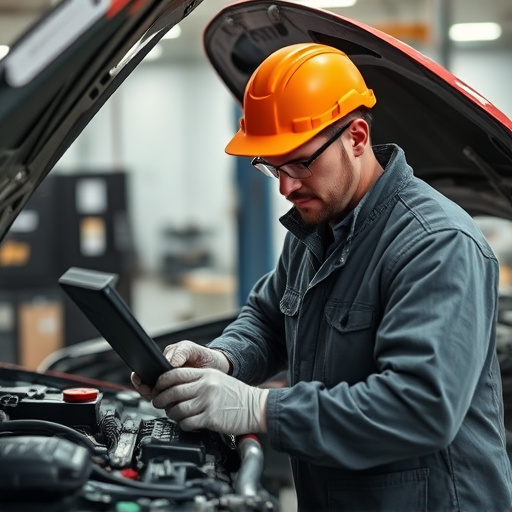 auto technician working