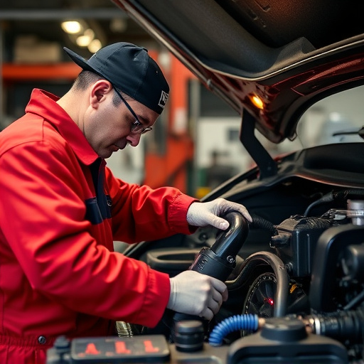auto technician working