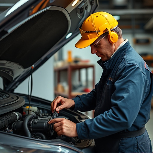 auto technician working