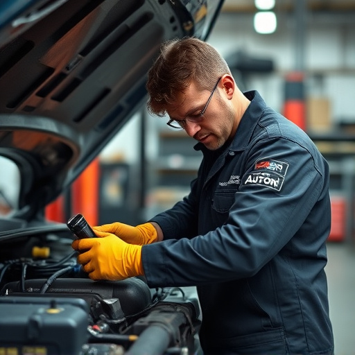 auto technician working