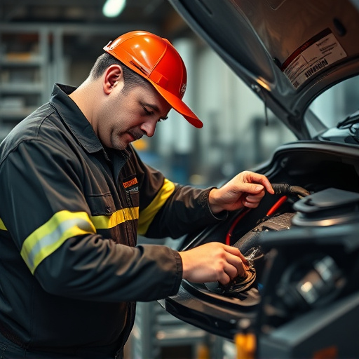 auto technician working