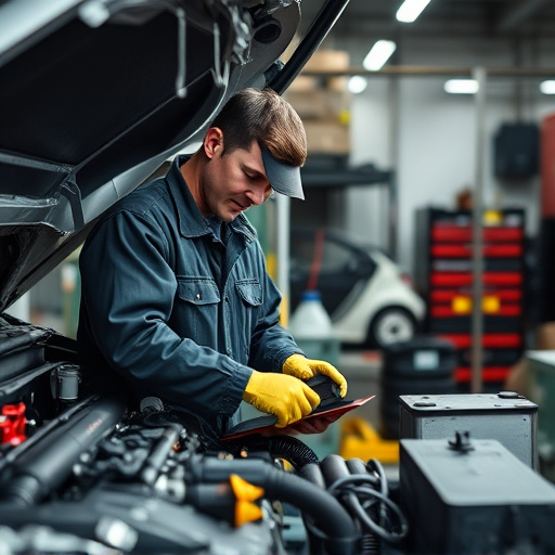 auto technician working