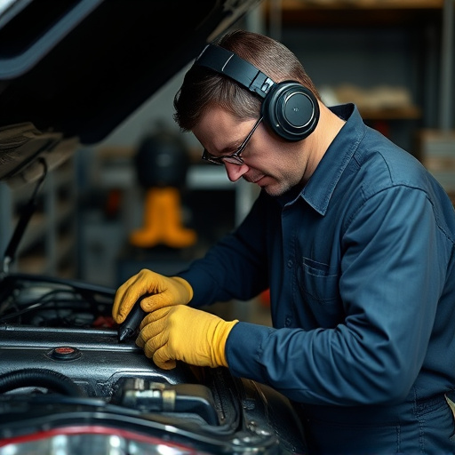 auto technician working