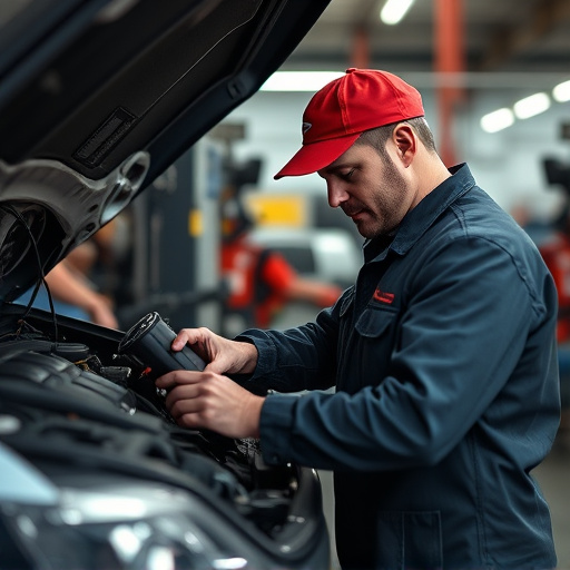 auto technician working