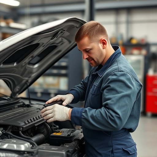 auto technician working