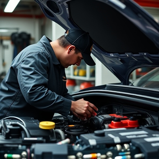 auto technician working