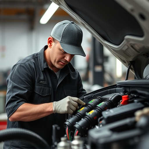 auto technician working