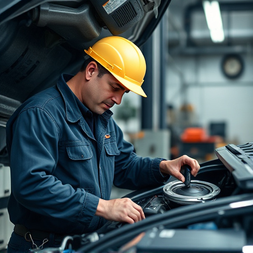 auto technician working