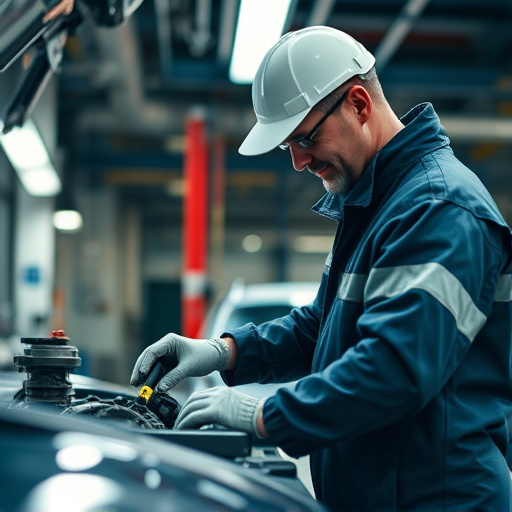 auto technician working