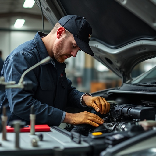 auto technician working
