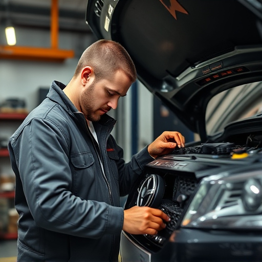 auto technician working