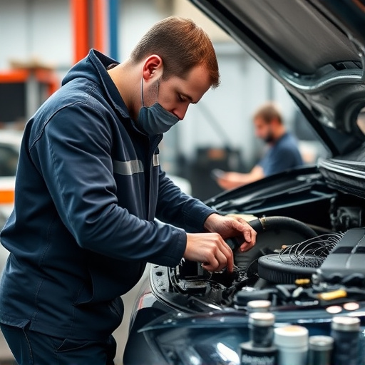 auto technician working