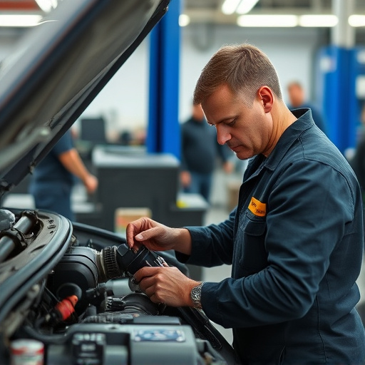 auto technician working