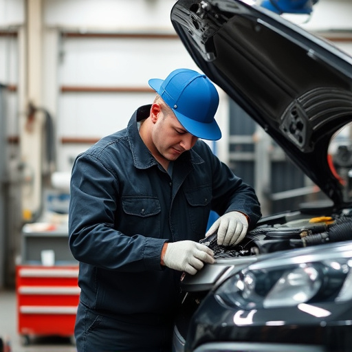 auto technician working