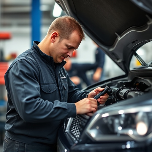 auto technician working