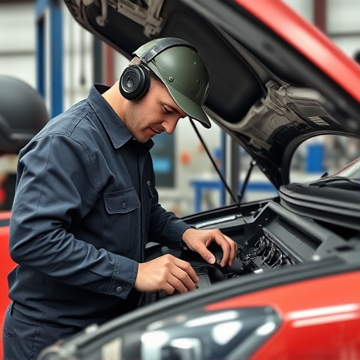 auto technician working