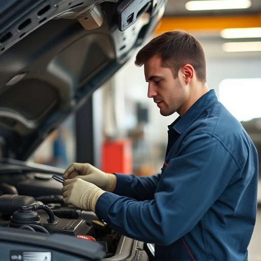 auto technician working