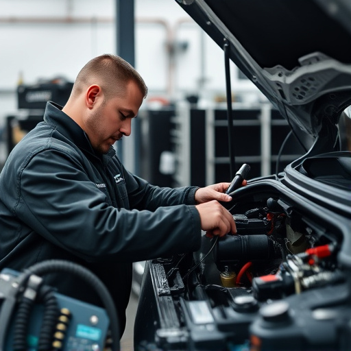 auto technician working