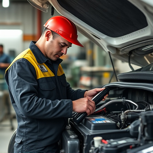 auto technician working