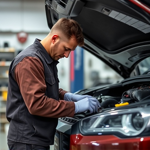 auto technician working