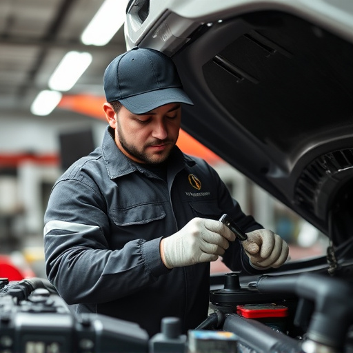 auto technician working