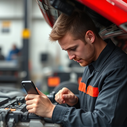 auto technician working