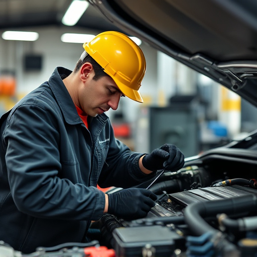 auto technician working