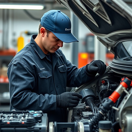 auto technician working