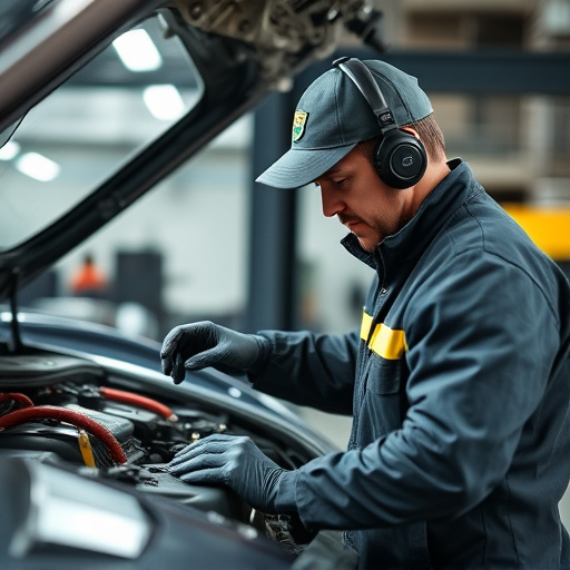 auto technician working