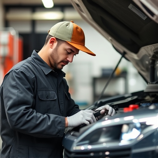 auto technician working