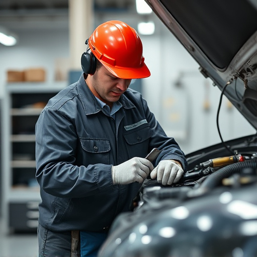 auto technician working