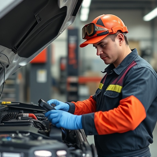auto technician working