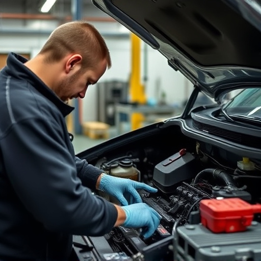 auto technician working