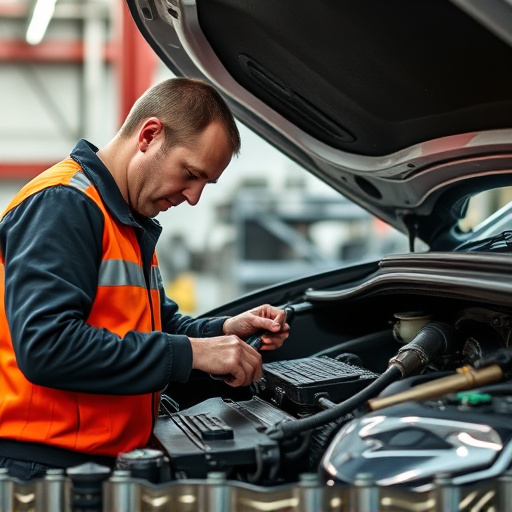 auto technician working