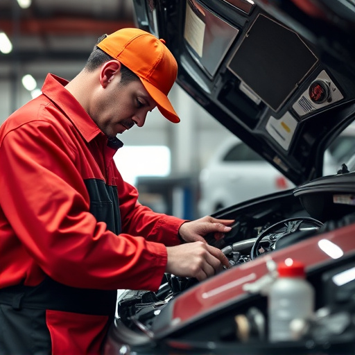 auto technician working
