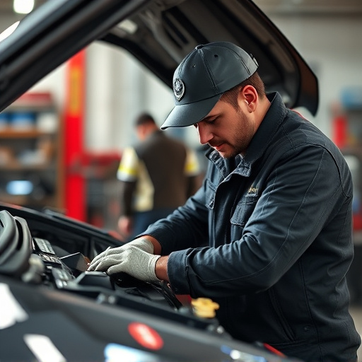 auto technician working