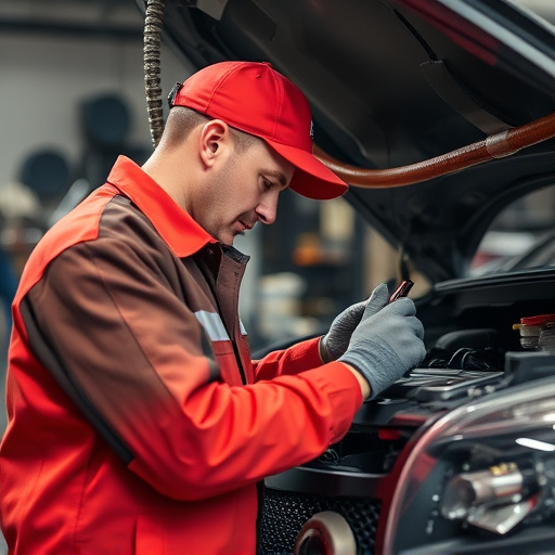 auto technician working
