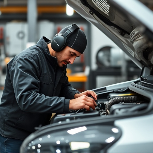 auto technician working