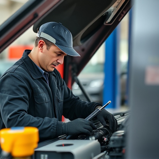 auto technician working